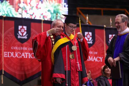 Lisa Reed, mathematics graduate, receives the 2022 Tigrett Award. The Tigrett Award is an annual award given to an outstanding graduating senior from Union University. - Photo by Suzanne Rhodes