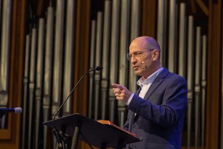 Scott Patty, pastor of Grace Community Church in Nashville, kicked off Union's chapel services during the 2022-2023 bicentennial school year. - Photo by Abigail Aspinwall