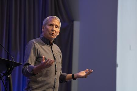 Jeff Lewis, author of "God's Heart for the Nations," speaks during a Global Focus chapel. - Photo by Abigail Aspinwall