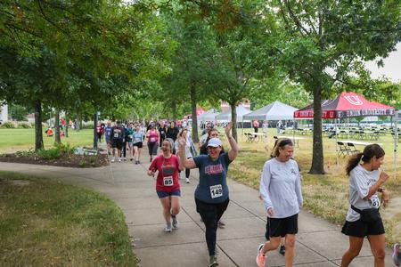 Over 100 people participate in Buster's Bicentennial 5K, as part of Union's bicentennial kick-off celebration. - Photo by Suzanne Rhodes