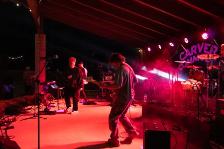 Union student, Davis Smith, performs at Union's annual Hullabaloo event, as part of homecoming weekend. - Photo by Abigail Aspinwall