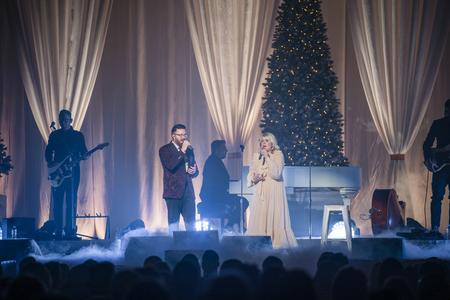 Award-winning musicians, Natalie Grant and Danny Gokey, perform a special Christmas concert during Union's 24th annual Scholarship Banquet. - Photo by Kristi McMurry Woody
