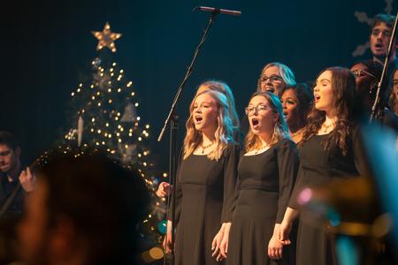 Union students sing during the annual A Union Christmas concert. - Photo by Kristi McMurry Woody