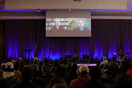 2/3/23 - David Dockery, president of Union from 1996-2014, joined Tim Ellsworth, associate vice president for university communications, through a video interview during a special bicentennial chapel service, featuring interviews with each living Union president. - Suzanne Rhodes