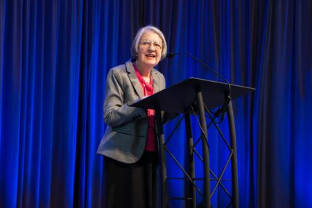 Rebekah Naylor, distinguished professor of missions at Southwestern Baptist Theological Seminary, speaks in chapel. - Photo by Lauren Steed