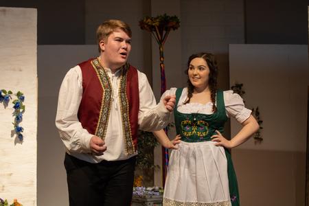 Steven Leatherwood and LeAnne Dudley perform in the Opera Workshop's production of "The Bartered Bride." - Photo by Abigail Aspinwall