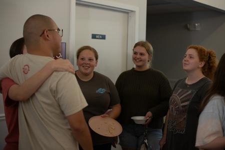 Students fellowship in the McAfee Commons during Progressive Snacking. - Photo by Lindsey Atwood