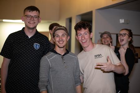 Students fellowship in the McAfee Commons during Progressive Snacking. - Photo by Lindsey Atwood