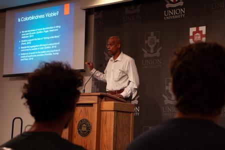 Author and sociologist George Yancey delivered a Jones Lecture entitled "Can Christianity Teach Us Anything Unique About Racism?" focused on how Christians should respond to racism.  - Photo by Lauren Steed