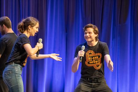Blank Slate Improv played a late night show for students and their families during Family Weekend. - Photo by Abigail Aspinwall