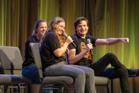 Blank Slate Improv played a late night show for students and their families during Family Weekend. - Photo by Abigail Aspinwall