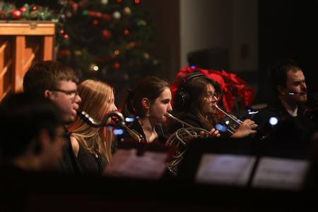 Orchestra students perform during A Union Christmas. - Photo by Karley Hathcock