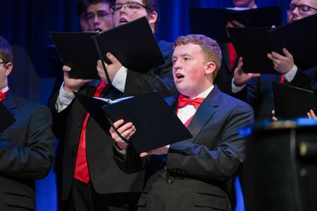 Members of the University Singers perform during their fall concert. - Photo by Kristi McMurry Woody