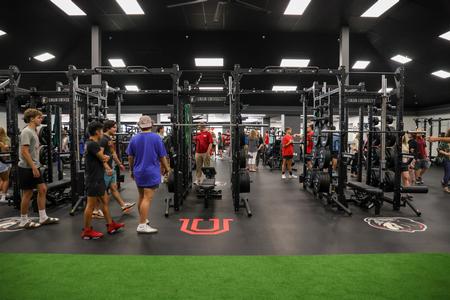 Students check out the new wellness center in the PAC during its dedication. - Photo by Karley Hathcock