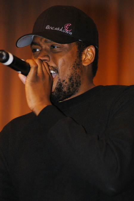 Alum DJ Lee performs with his band Scratch Track during chapel. - Photo by Kristen Nicole Sayres