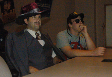 Mark VanderHaar and Nick Moser got decked out for their award presentation during the 2004 Student Film Festival. - Photo by Kristen Nicole Sayres