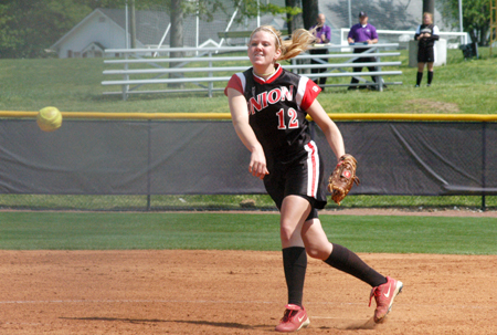 Jackie Cliff releases a pitch during the TranSouth Conference Tournament. - Photo by Julie Powell