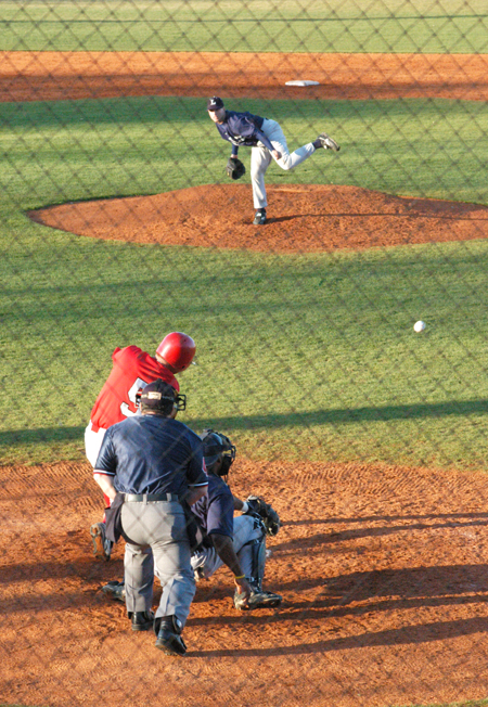 Steve Sweat slaps a pitch to the right side in a Union win over Lambuth. - Photo by Steven Aldridge