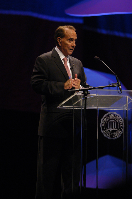 Former Republican Presidential nominee Bob Dole was the speaker for the 9th Annual Scholarship Banquet.  - Photo by Morris Abernathy