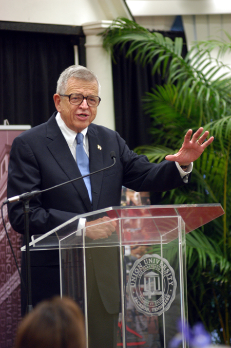 Dr. Charles Colson spoke to group of university leaders before a special chapel service on September 22. - Photo by Morris Abernathy