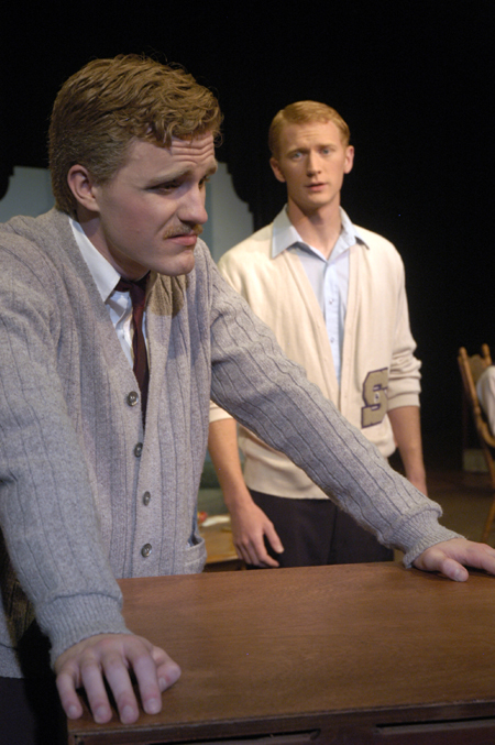 Andy Morris and Jared New perform in <i>Tartuffe</i>. - Photo by Kathleen Murray