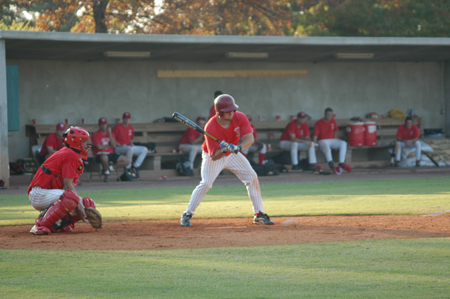 Jeffery Jackson takes a pitch in the dirt during Union's fall intersquad world series. - Photo by Steven Aldridge