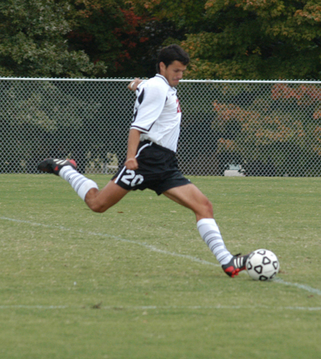 Senior Marko Pavlovic kicks the ball from Union's own box to advance the ball downfield. - Photo by Steven Aldridge