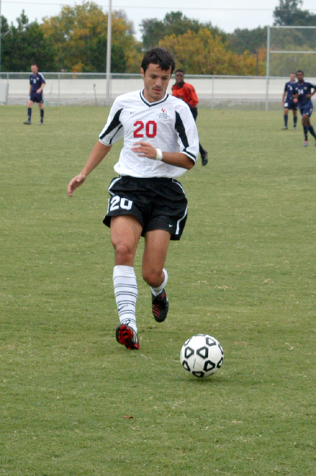 Senior Marko Pavlovic controls the ball during Union's 4-1 win over Missouri Baptist University. - Photo by Steven Aldridge