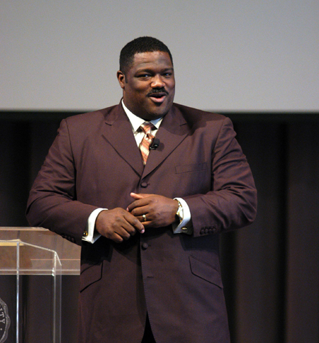 Evangelist Voddie Baucham, who led the Faith in Practice Conference, has become a popular speaker on Union's campus. - Photo by Morris Abernathy