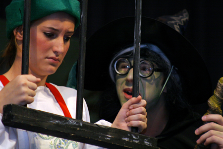 Elizabeth Clark and Kyle Raines perform in the children's play <i>Hansel and Gretel</i>. - Photo by Kyle Kurlick