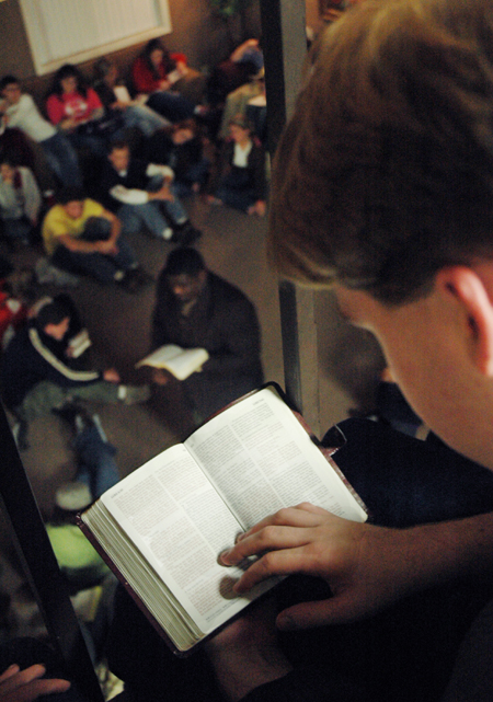 Students packed out the Hurt Commons to listen to Voddie Baucham during the Faith in Practice Conference. - Photo by Kristen Nicole Sayres