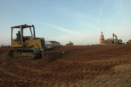 After years of anticipation, construction began on White Hall, the new science building, earlier in the fall. White Hall is only one of many buildings and campus improvements to be made in the upcoming years as part of the Union 2010 plan. - Photo by Brad Moore