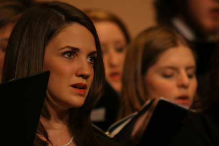 Victoria Green performed with the Choral Union during <em>A Union Christmas</em>. - Photo by Kyle Kurlick