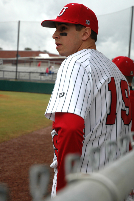 Sophomore Andrew Maddox stares into the outfield during a Bulldog baseball game.  - Photo by Kristen Nicole Sayres