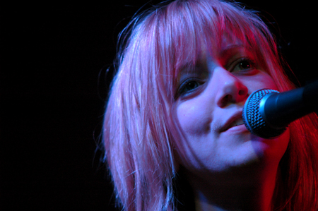 Sandra McCracken performs at the Homecoming Coffeehouse. - Photo by Brad Moore