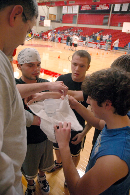 A group of ATOs prepare to compete in a wild and wacky game. - Photo by Brad Moore