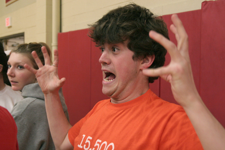 Blake McKinney gets wild and/or wacky during the Wild and Wacky Homecoming Games. - Photo by Kyle Kurlick