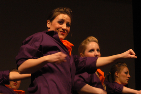 The Zetas peformed numbers with a Batman theme during the Variety Show. Zeta ended up winning the large group category. - Photo by Heather Phillips