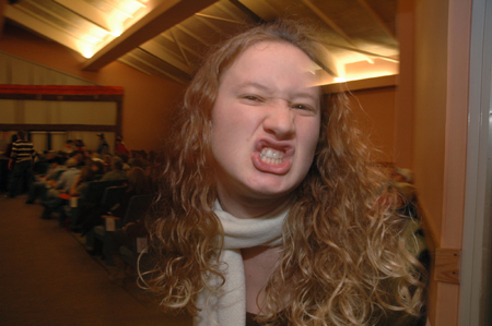 Senior Kathleen Lokey gets excited about the Variety Show. - Photo by Kristen Nicole Sayres