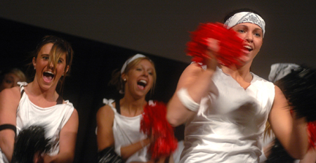 Union's Cheerleaders share some spirit to open the Variety Show. - Photo by Kristen Nicole Sayres