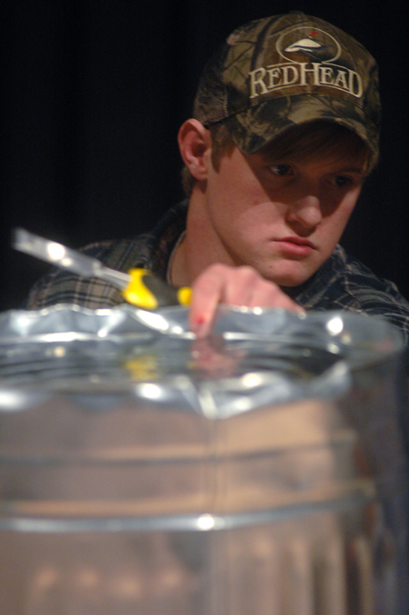 Ben Rivers of Lamda Chi Alpha performs during the Variety Show. - Photo by Kristen Nicole Sayres