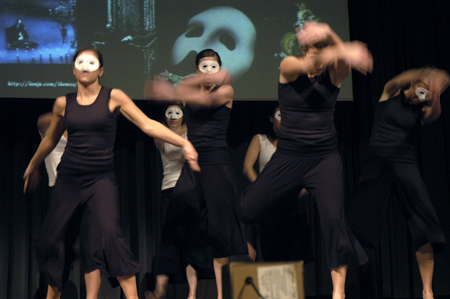 Chi Omega peforms a number from <em>The Phantom of the Opera</em> during the Variety Show. - Photo by Stephanny Rodriguez