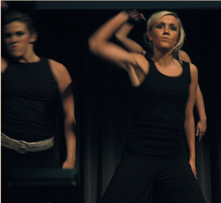 Jada Butler and Ladies of Chi Omega perform a Broadway number during the Variety Show. - Photo by Stephanny Rodriguez