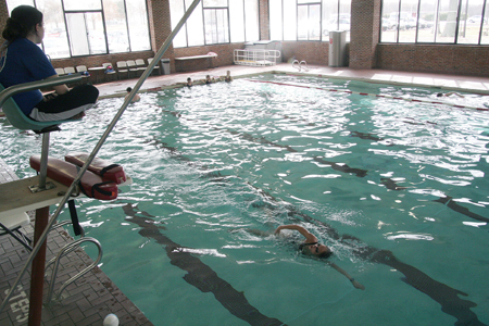 Student lifeguards watch over the swimmers at the Acquatic Center. - Photo by Kyle Kurlick