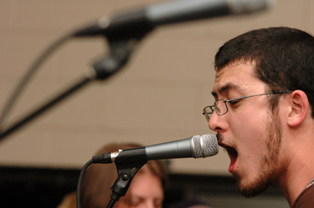 Alum Art Wong and his band greenwood made a return performance at Union for the Welcome Back Concert - a time that Union welcomes back its own for a night of music and discussion. - Photo by Brad Moore