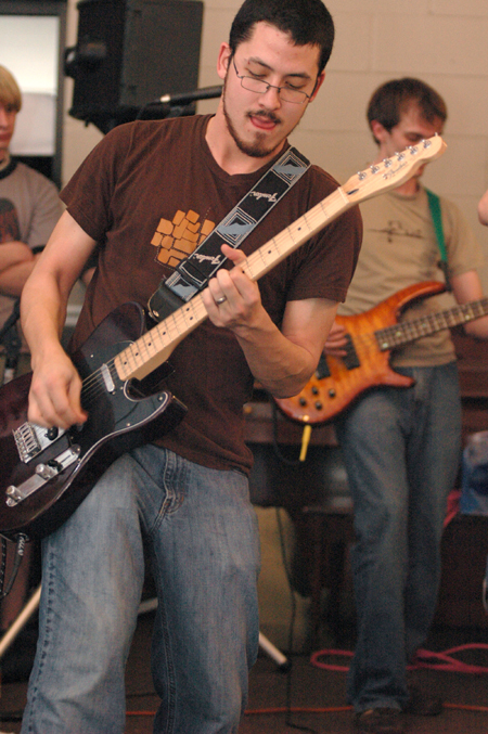 Alums Art Wong and Tyler Malone and the rest of greenwood made a return performance at Union for the Welcome Back Concert - a time that Union welcomes back its own for a night of music and discussion. - Photo by Brad Moore
