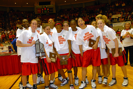 Union's Lady Bulldogs took home a second consecutive NAIA Division I national championship after a 79-62 victory over Lubbock Christian at Oman Arena. - Photo by Morris Abernathy