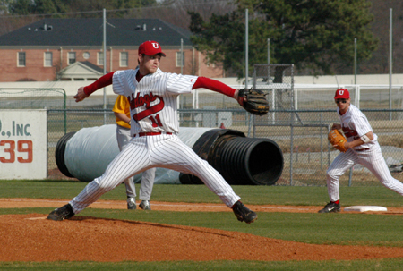 Evan Dyer allowed no earned runs in his 6.1 innings pitched in the Union win over Mid-Continent College (Ky.). - Photo by Steven Aldridge