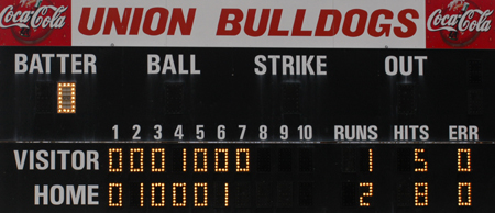 Union 2-1 win over Union College (Ky.) on Opening Day 2006 marked the first career coaching win for first-year coach Brent Fronabarger. - Photo by Steven Aldridge