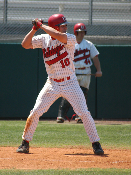 Sophomore Judson Powers waits on pitch from a Cumberland hurler in Union's weekend series at Fesmire Field. - Photo by Steven Aldridge